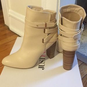 Cream Ankle Boots